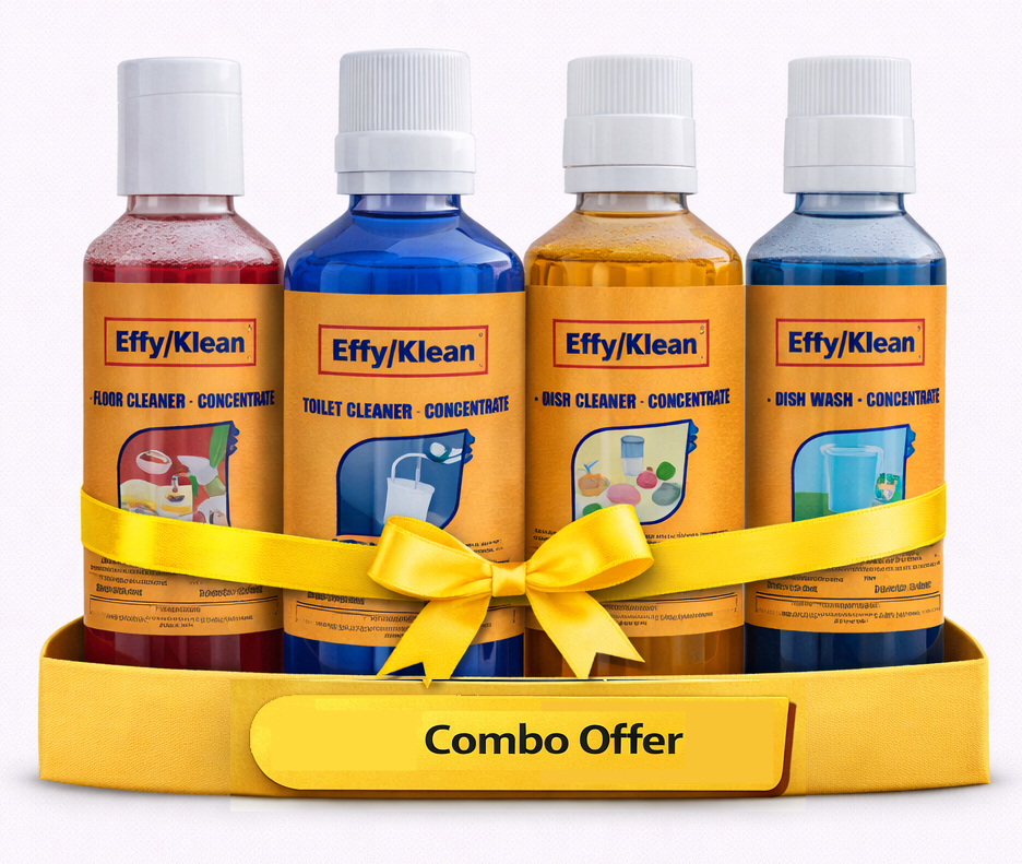 COMBO PACK : (Floor Cleaner +Toilet Cleaner+Glass cleaner+Dish Wash Concentrates)