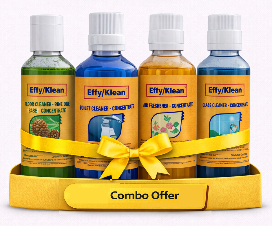 COMBO PACK : (Floor Cleaner Pine Oil Base+Toilet Cleaner+Air Freshener +Glass cleaner Concentrates)