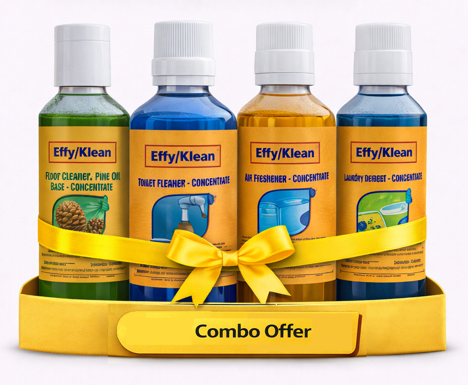 COMBO PACK : (Floor Cleaner Pine Oil Base+Toilet Cleaner+Air Freshener +Laundry Detergent Concentrates)