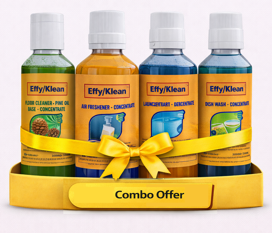 COMBO PACK : (Floor Cleaner Pine Oil Base+Air Freshener +Laundry Detergent+Dish Wash Concentrates)