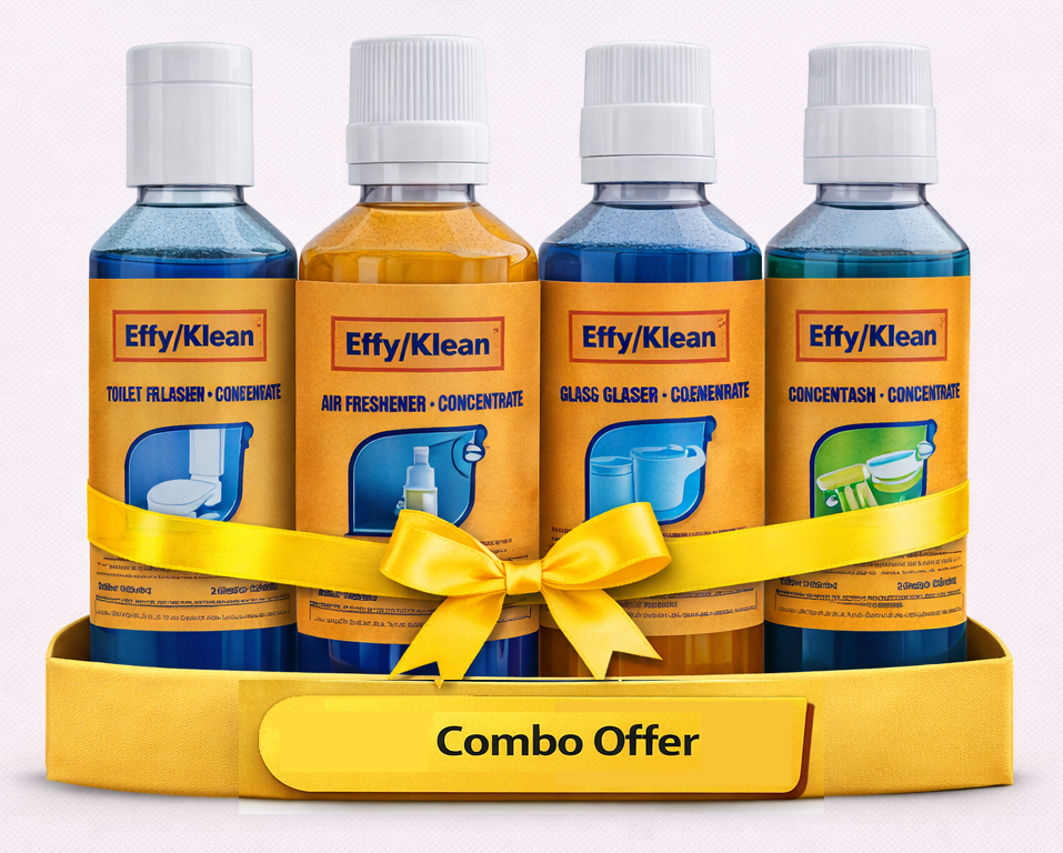 COMBO PACK : (Toilet Cleaner+Air Freshener  +Glass cleaner+Dish Wash  Concentrates)