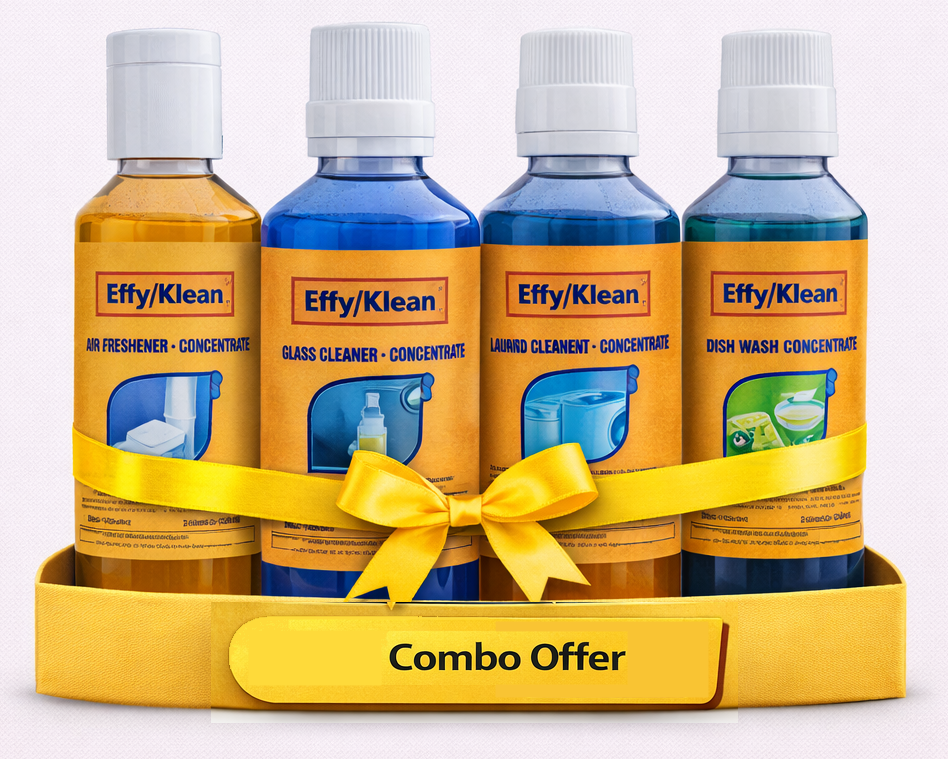 COMBO PACk T : (Air Freshener +Glass cleaner+Laundry Detergent+Dish Wash  Concentrates)