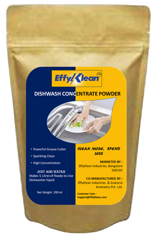Dish Wash Concentrate - Powder (Makes 5 liters final product from 250 gm powder)
