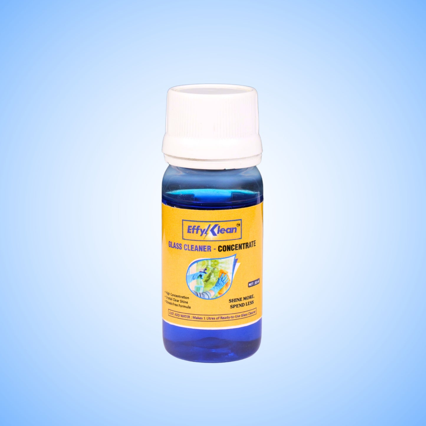 Glass Cleaner Concentrate (Makes 1 liters final product from 30 ml concentrate)