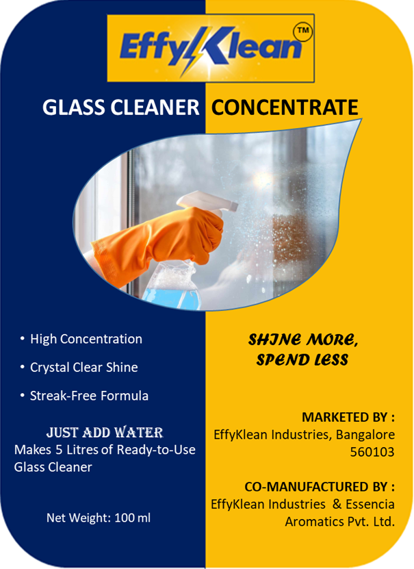 Glass Cleaner Concentrate (Makes 5 liters final product from 100 ml concentrate)
